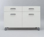 Mobiletto sottopiano su ruote 2 ante 2 cassetti mm. 1200