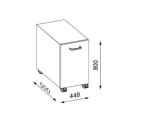 Mobiletto da 450 a 1 anta e 1 ripiano su ruote