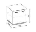 Armadio h 880 da 900 a 2 ante battente