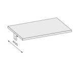 Mensola da 600 mm centrale in melaminico con trave multiuso